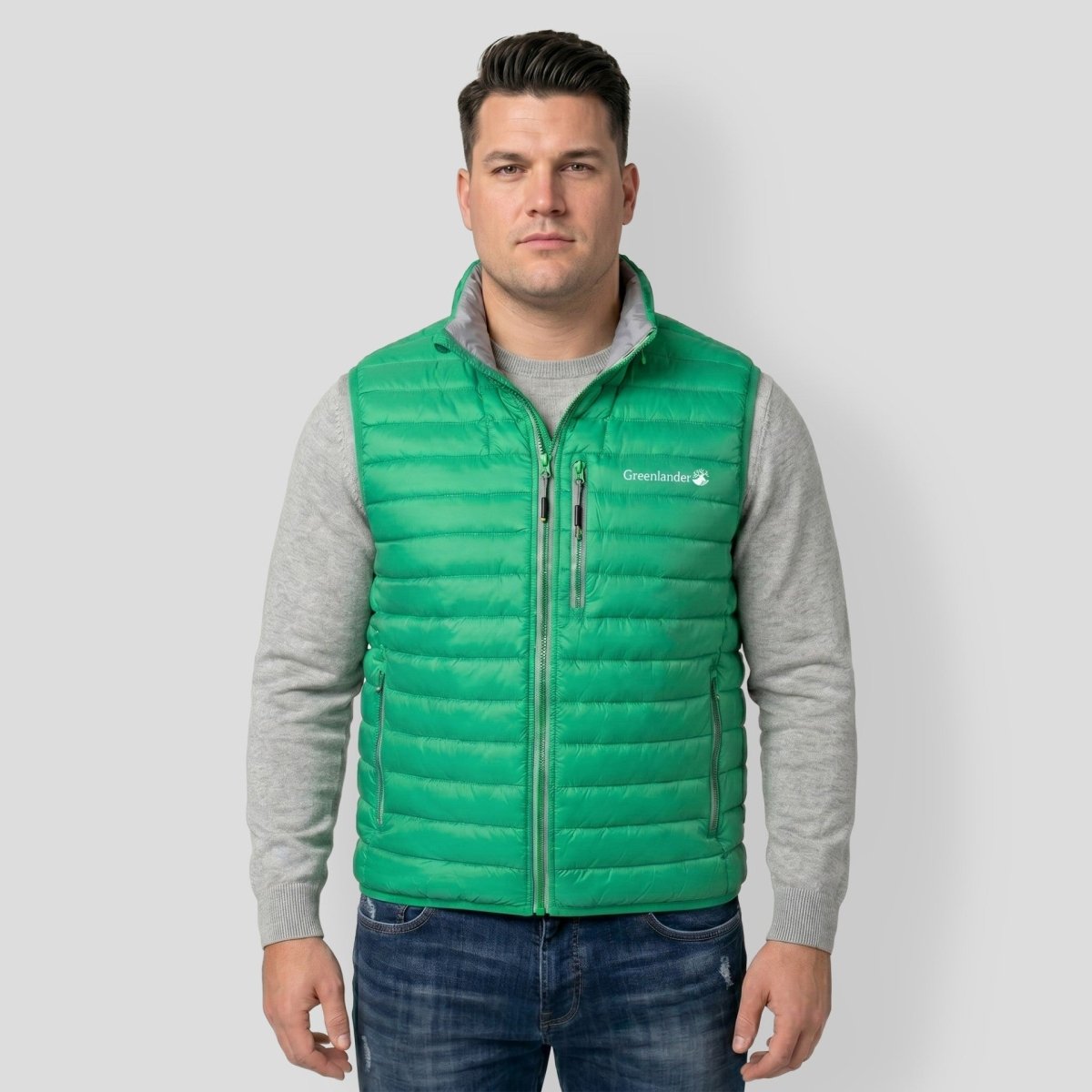 Chaleco Capitonado de Pluma para Hombre Plus Size | Greenlander - Greenlander