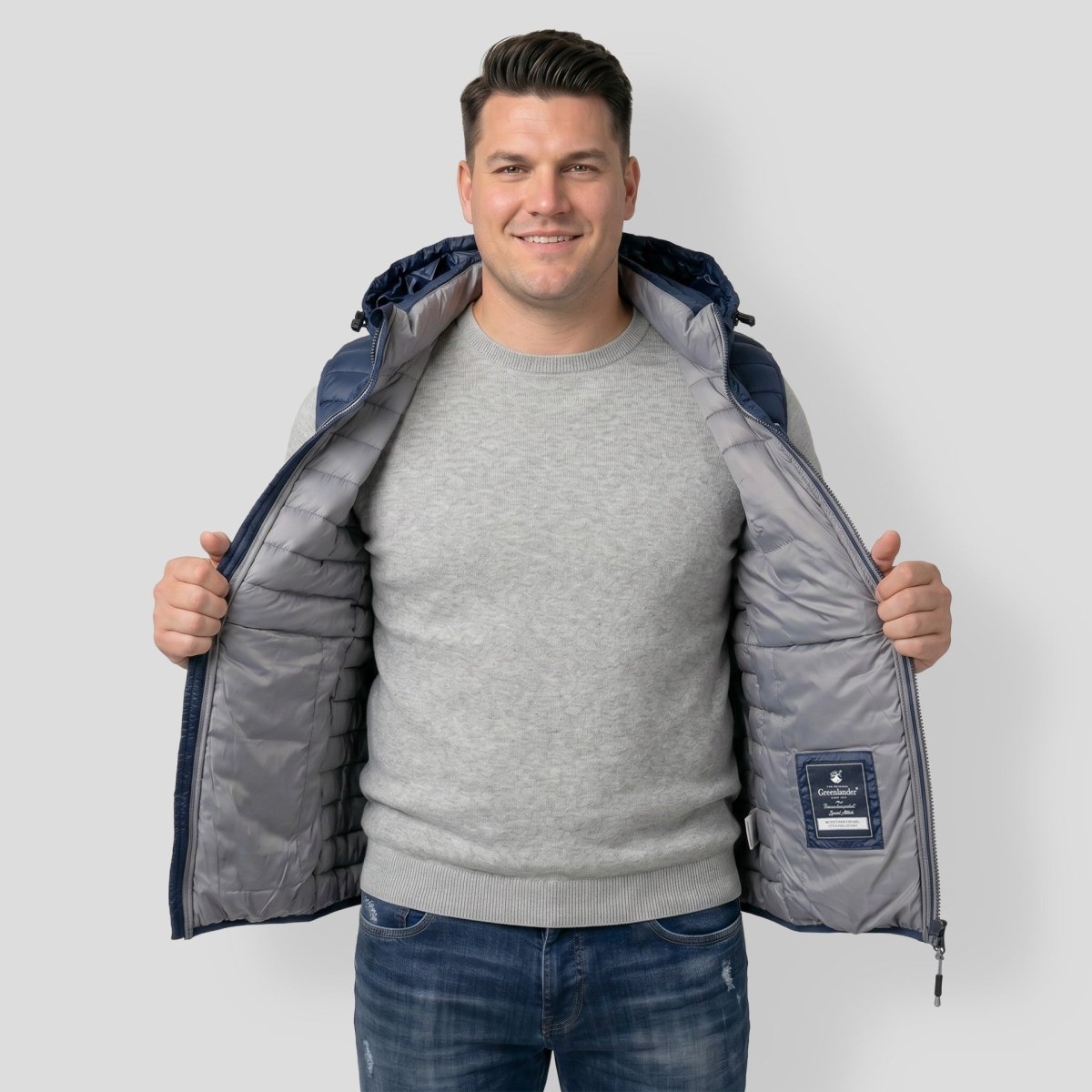 Chaleco Capitonado de Pluma para Hombre Plus Size | Greenlander - Greenlander
