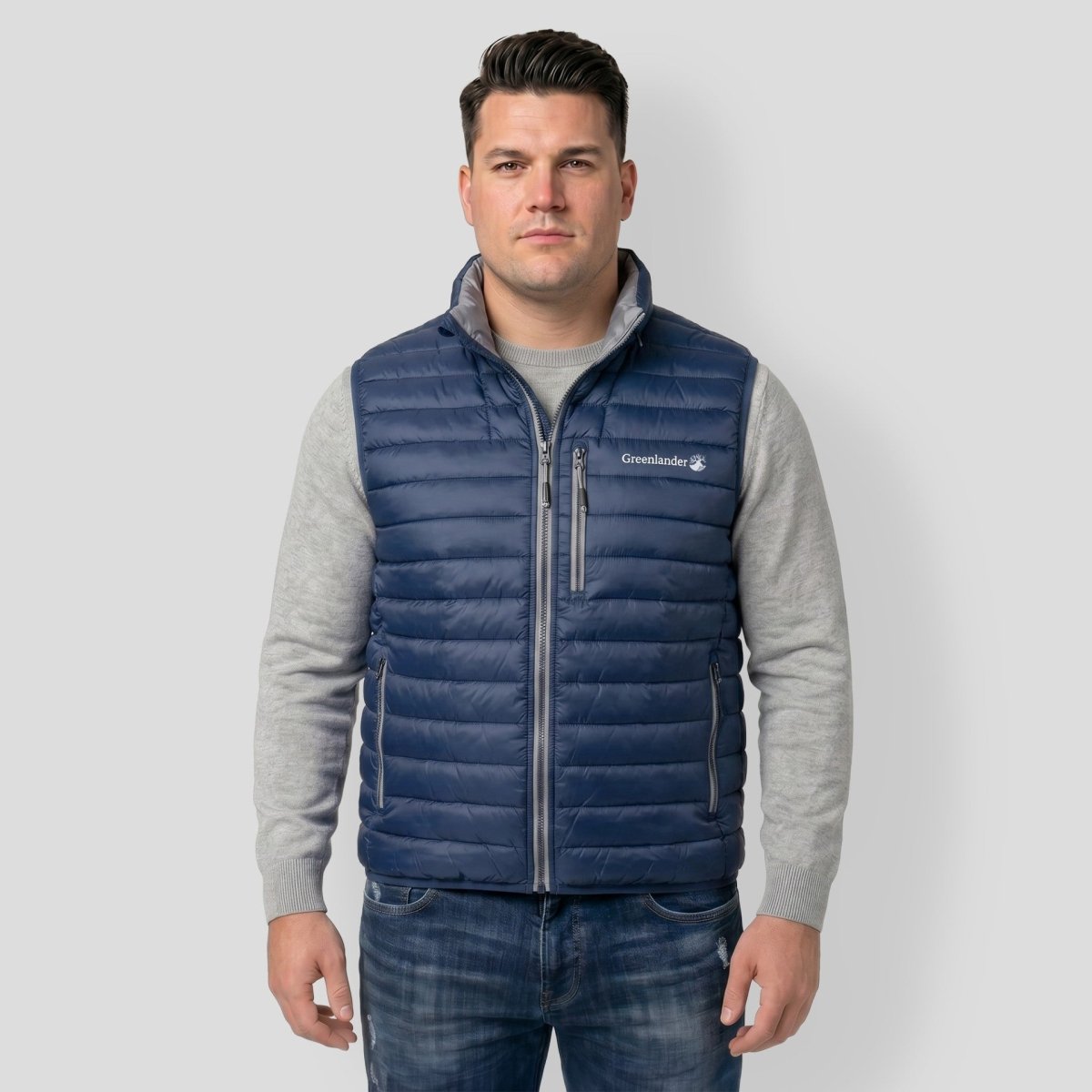 Chaleco Capitonado de Pluma para Hombre Plus Size | Greenlander - Greenlander