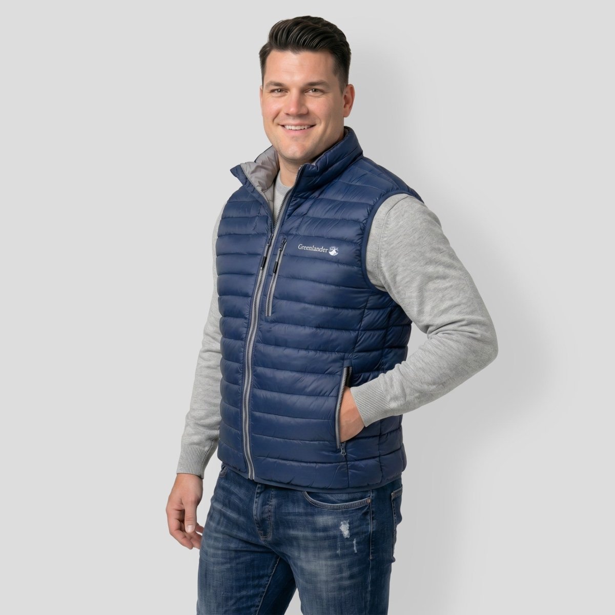 Chaleco Capitonado de Pluma para Hombre Plus Size | Greenlander - Greenlander