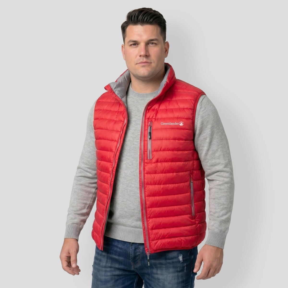 Chaleco Capitonado de Pluma para Hombre Plus Size | Greenlander - Greenlander