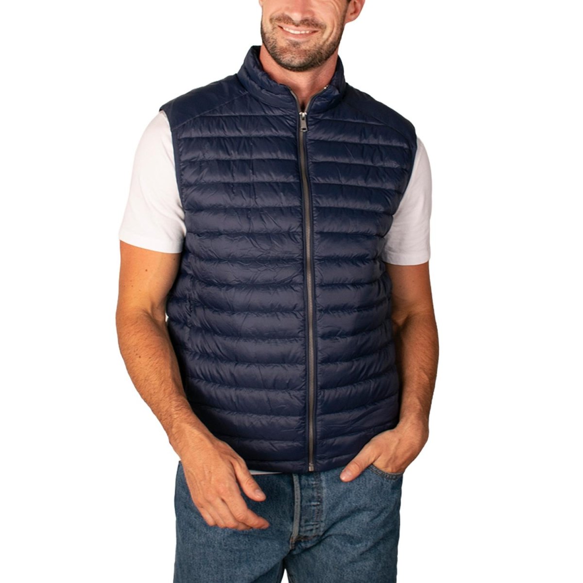 Chaleco capitonado para hombre con bolsillos y empacable Greenlander - Greenlander