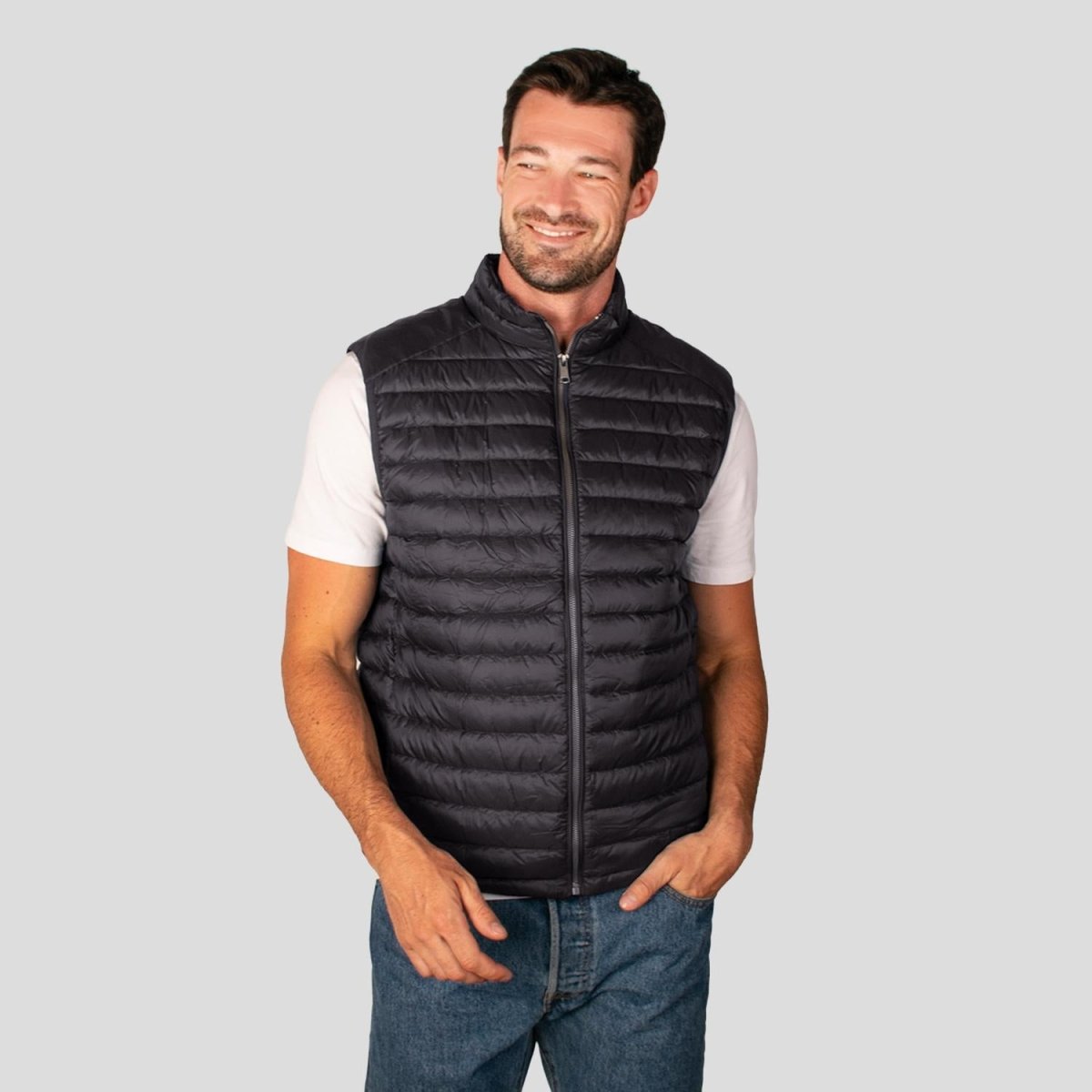 Chaleco capitonado para hombre con bolsillos y empacable Greenlander - Greenlander