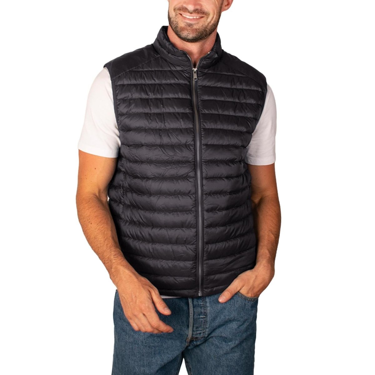 Chaleco capitonado para hombre con bolsillos y empacable Greenlander - Greenlander