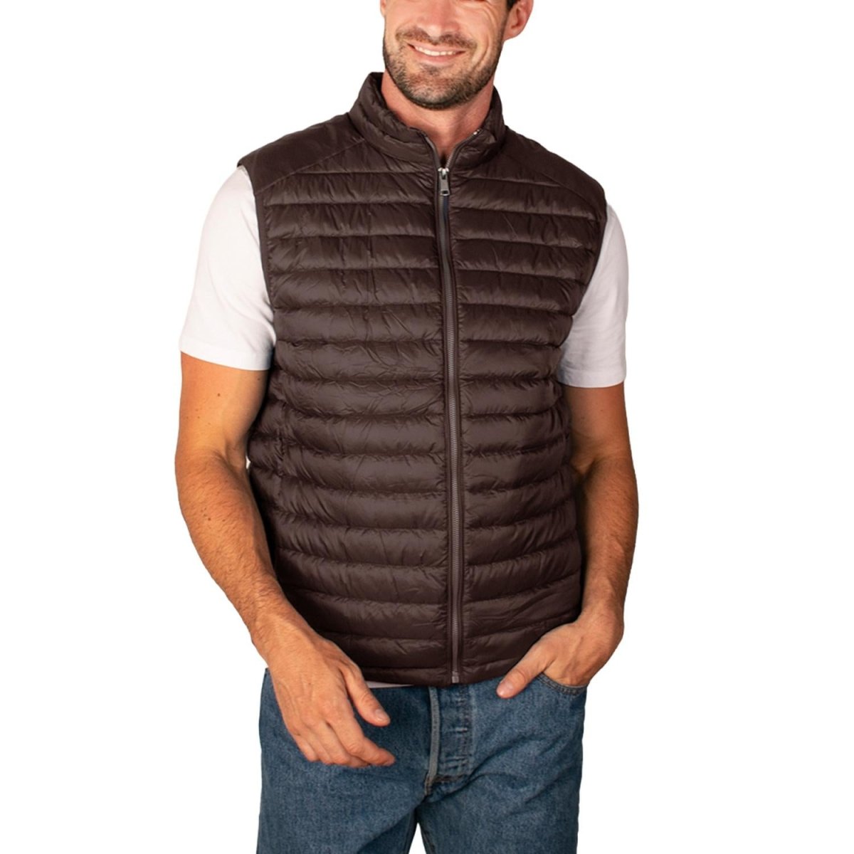 Chaleco capitonado para hombre con bolsillos y empacable Greenlander - Greenlander