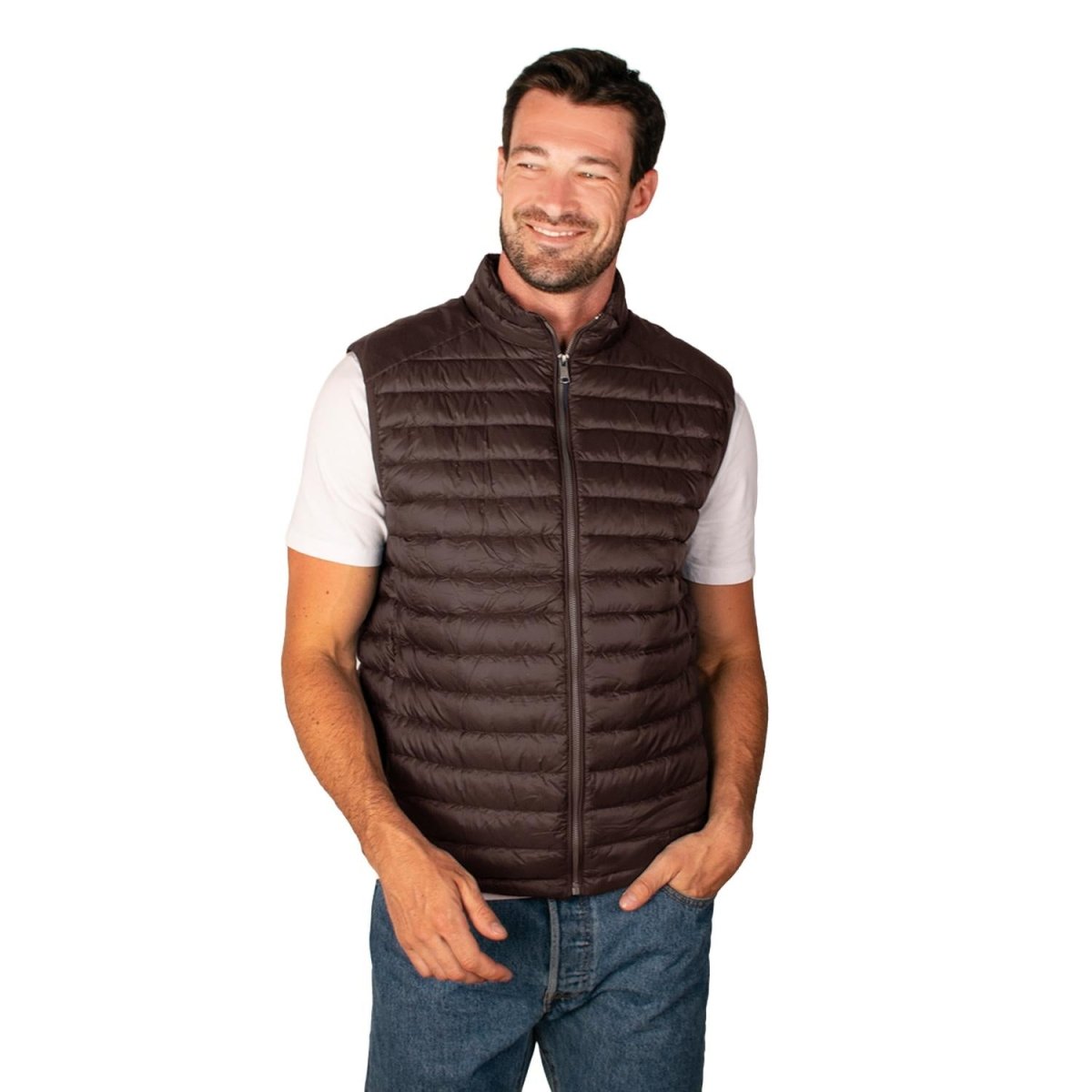 Chaleco capitonado para hombre con bolsillos y empacable Greenlander - Greenlander