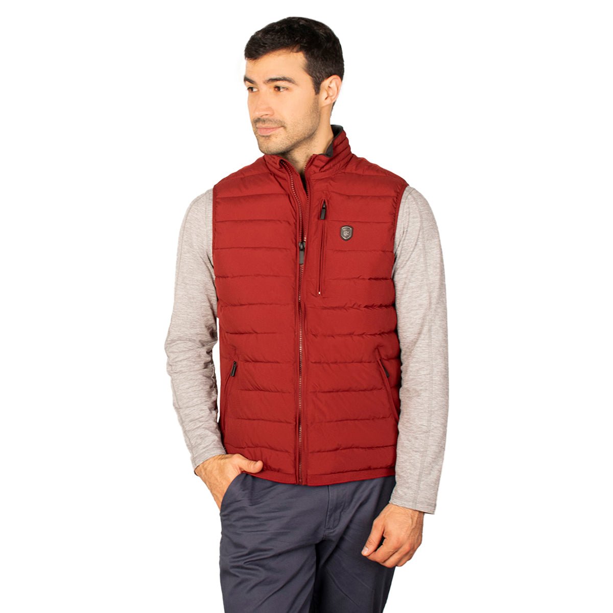 Chaleco capitonado para hombre con cuello alto y bolsillos Greenlander - Greenlander