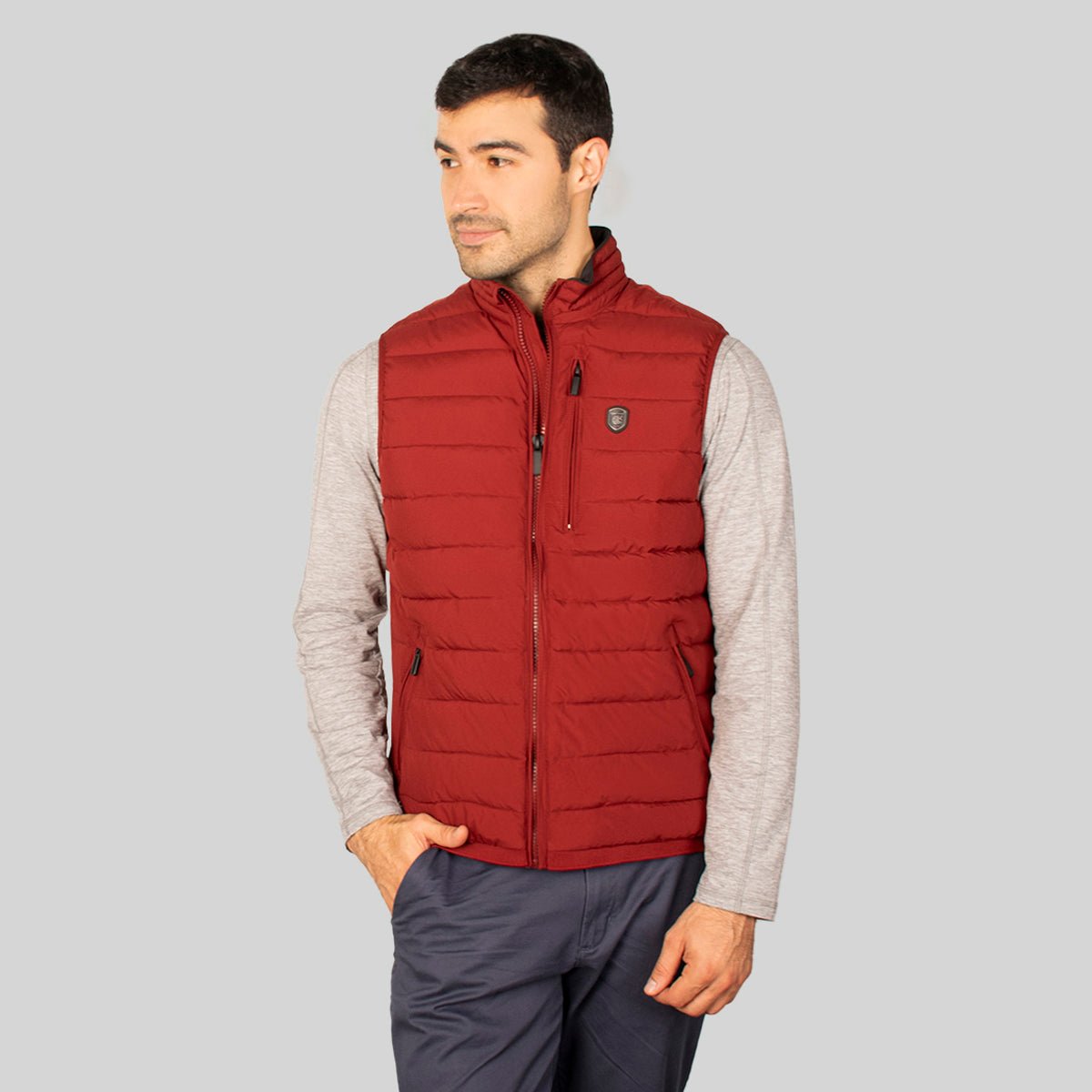 Chaleco capitonado para hombre con cuello alto y bolsillos Greenlander - Greenlander