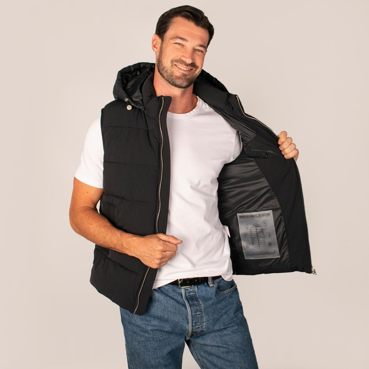 Chaleco capitonado para hombre con gorro desmontable Greenlander - Greenlander