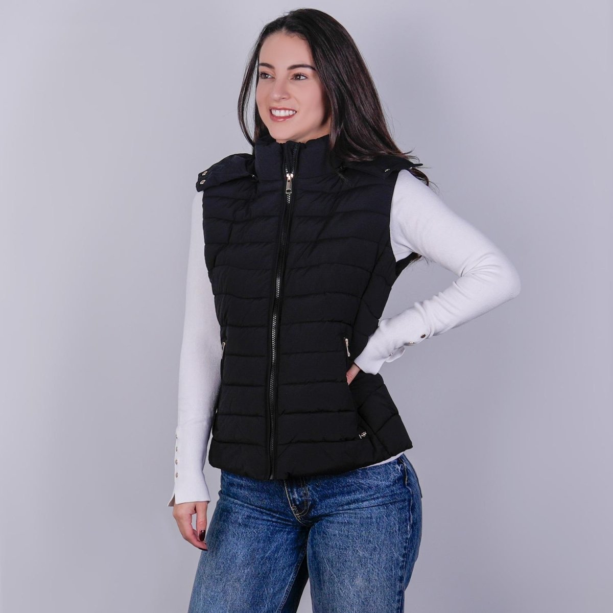 Chaleco capitonado para mujer con capucha desmontable Greenlander - Greenlander