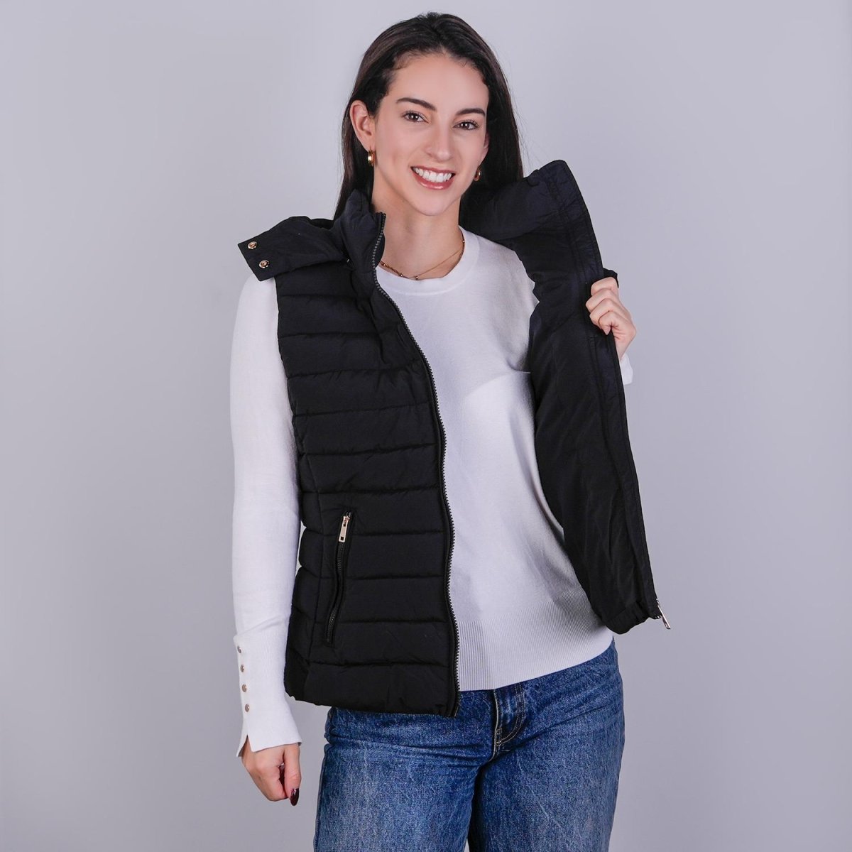 Chaleco capitonado para mujer con capucha desmontable Greenlander - Greenlander