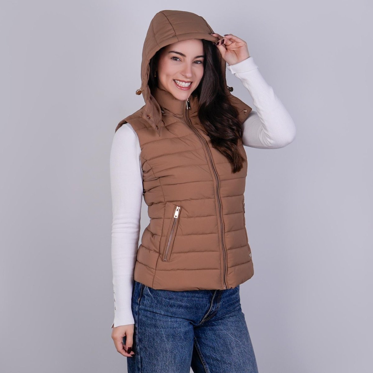Chaleco capitonado para mujer con capucha desmontable Greenlander - Greenlander
