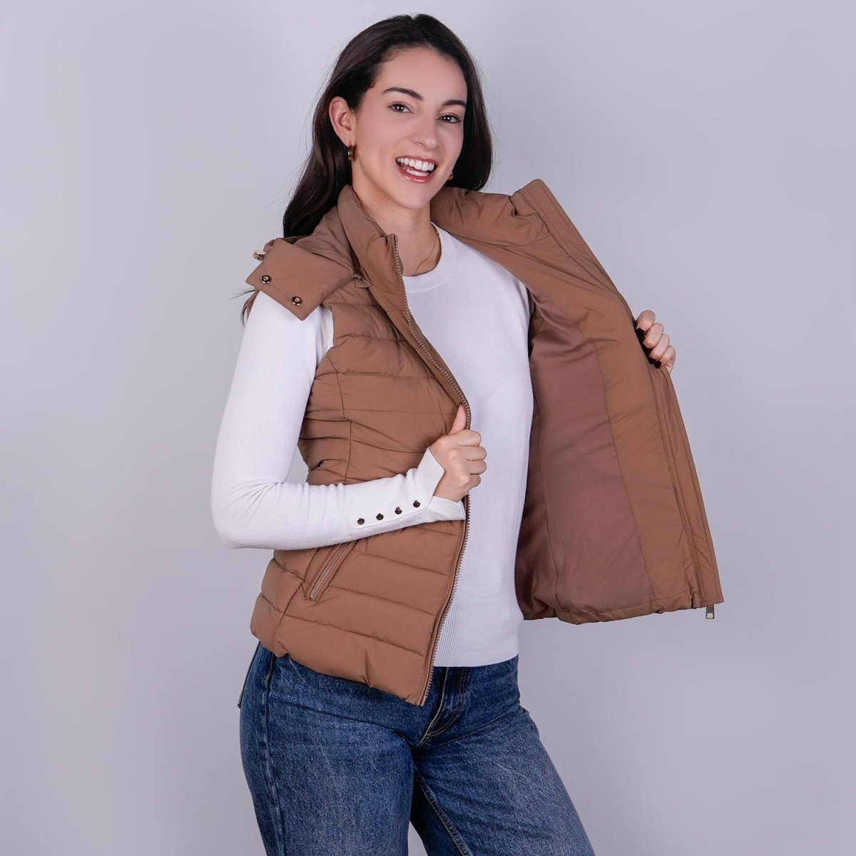 Chaleco capitonado para mujer con capucha desmontable Greenlander - Greenlander