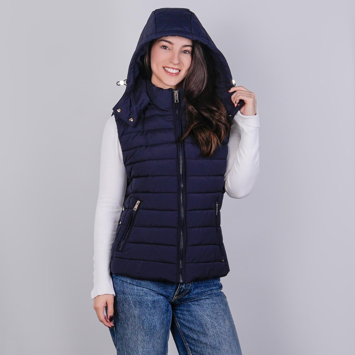 Chaleco capitonado para mujer con capucha desmontable Greenlander - Greenlander