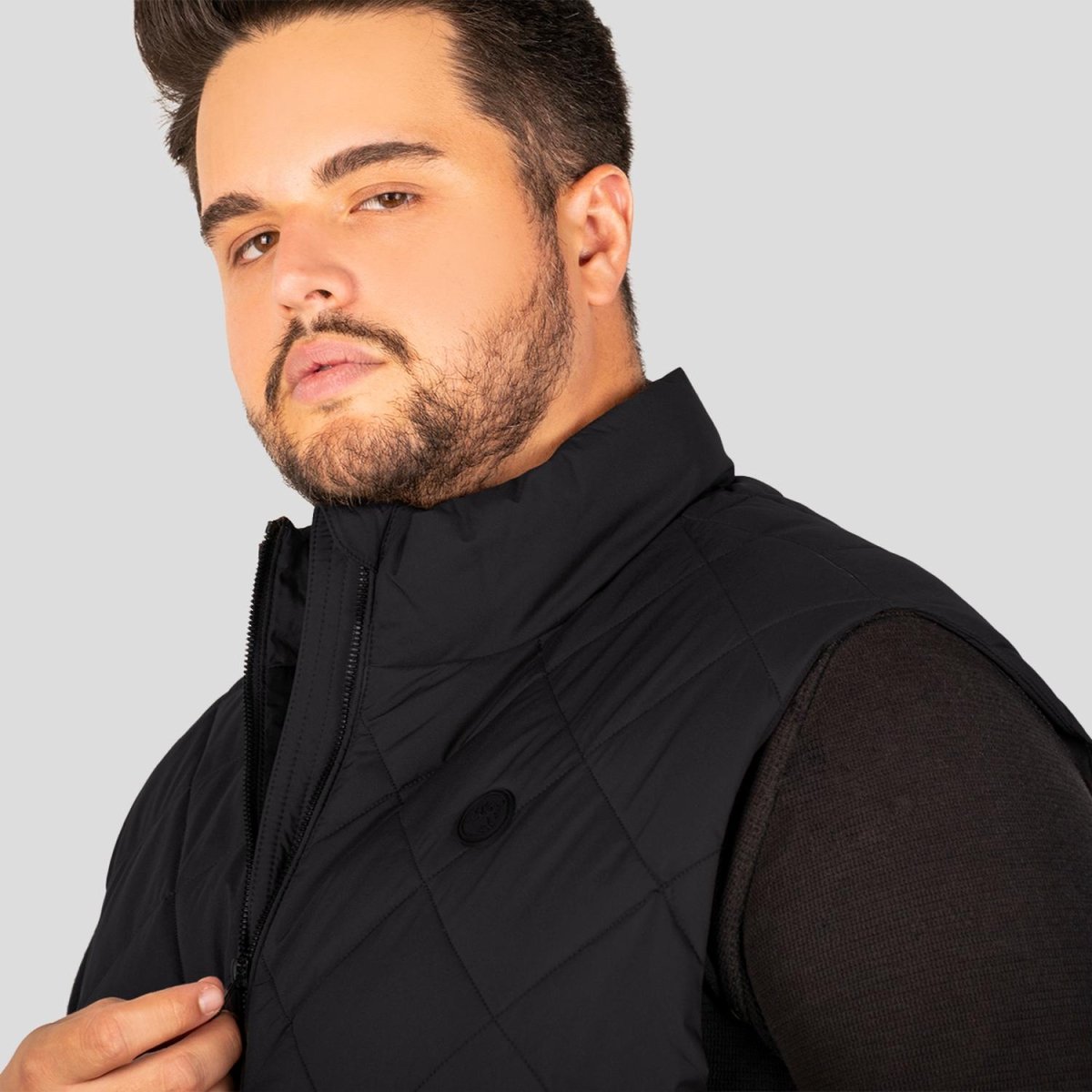 Chaleco Capitonado plus size para hombre con bolsas a los costados Greenlander - Greenlander