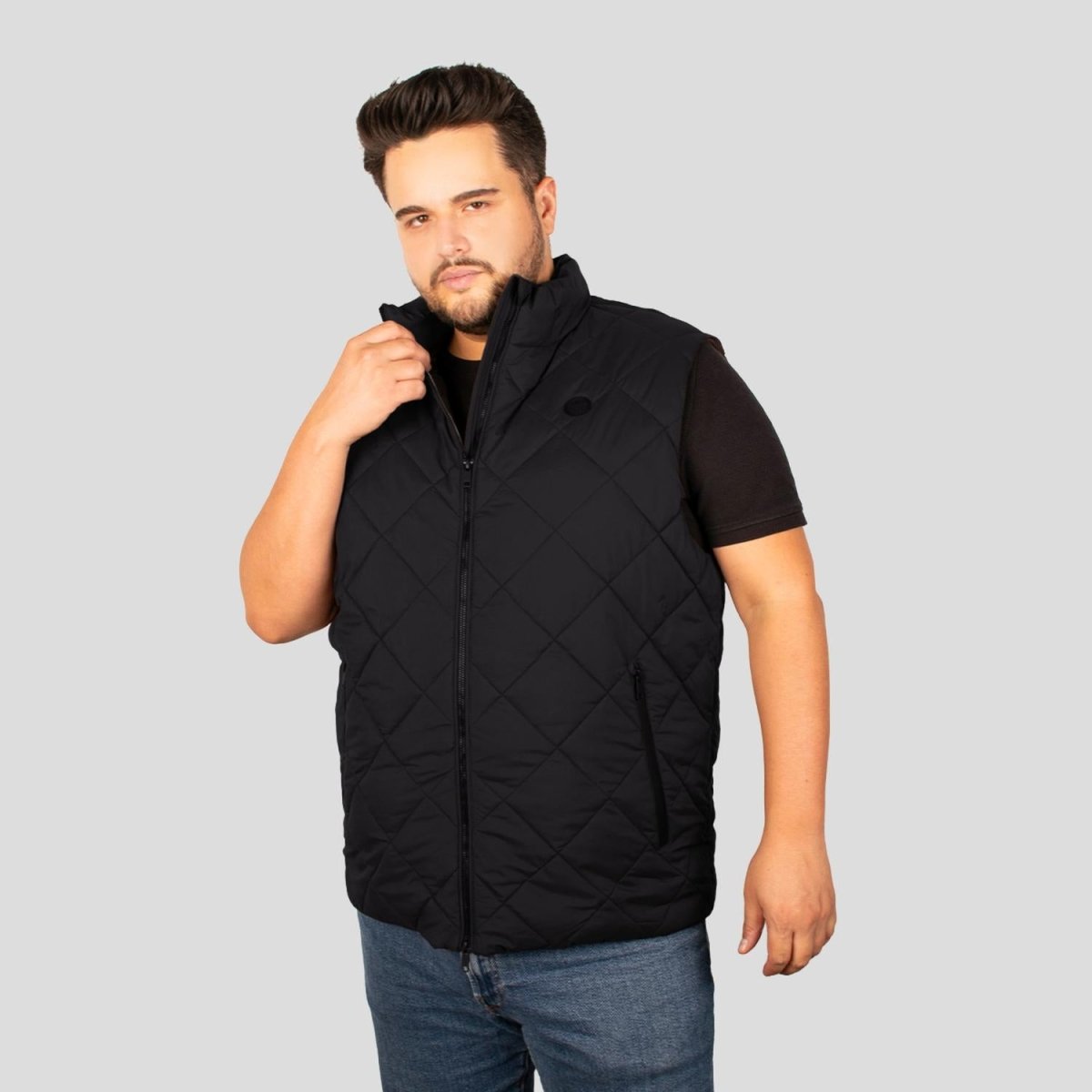 Chaleco Capitonado plus size para hombre con bolsas a los costados Greenlander - Greenlander