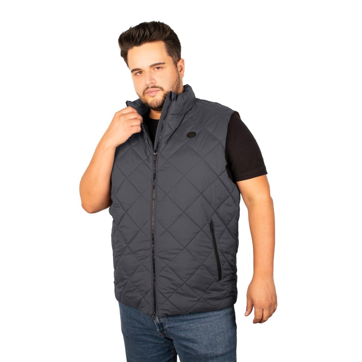 Chaleco Capitonado plus size para hombre con bolsas a los costados Greenlander - Greenlander