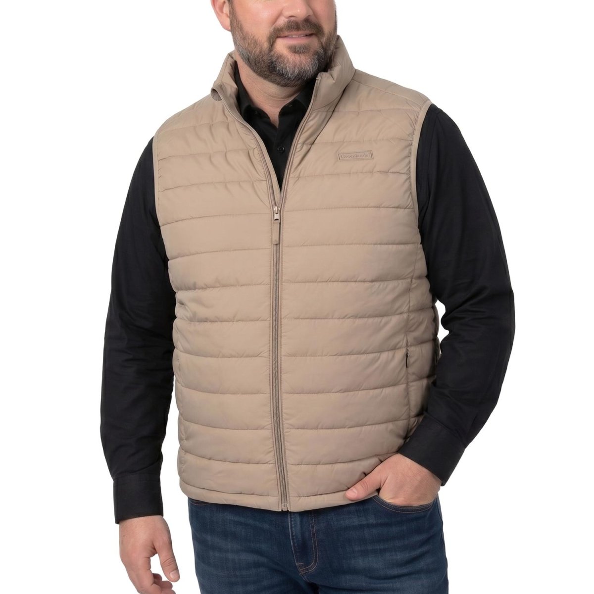 Chaleco capitonado plus size para hombre con bolsas ocultas a los costados Greenlander - Greenlander