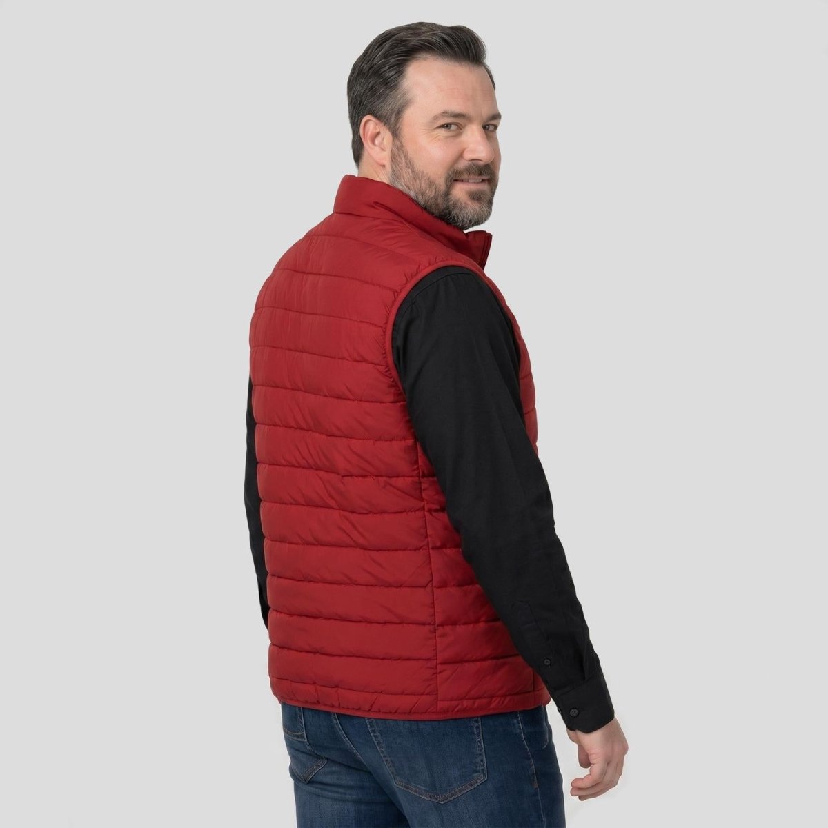 Chaleco capitonado plus size para hombre con bolsas ocultas a los costados Greenlander - Greenlander