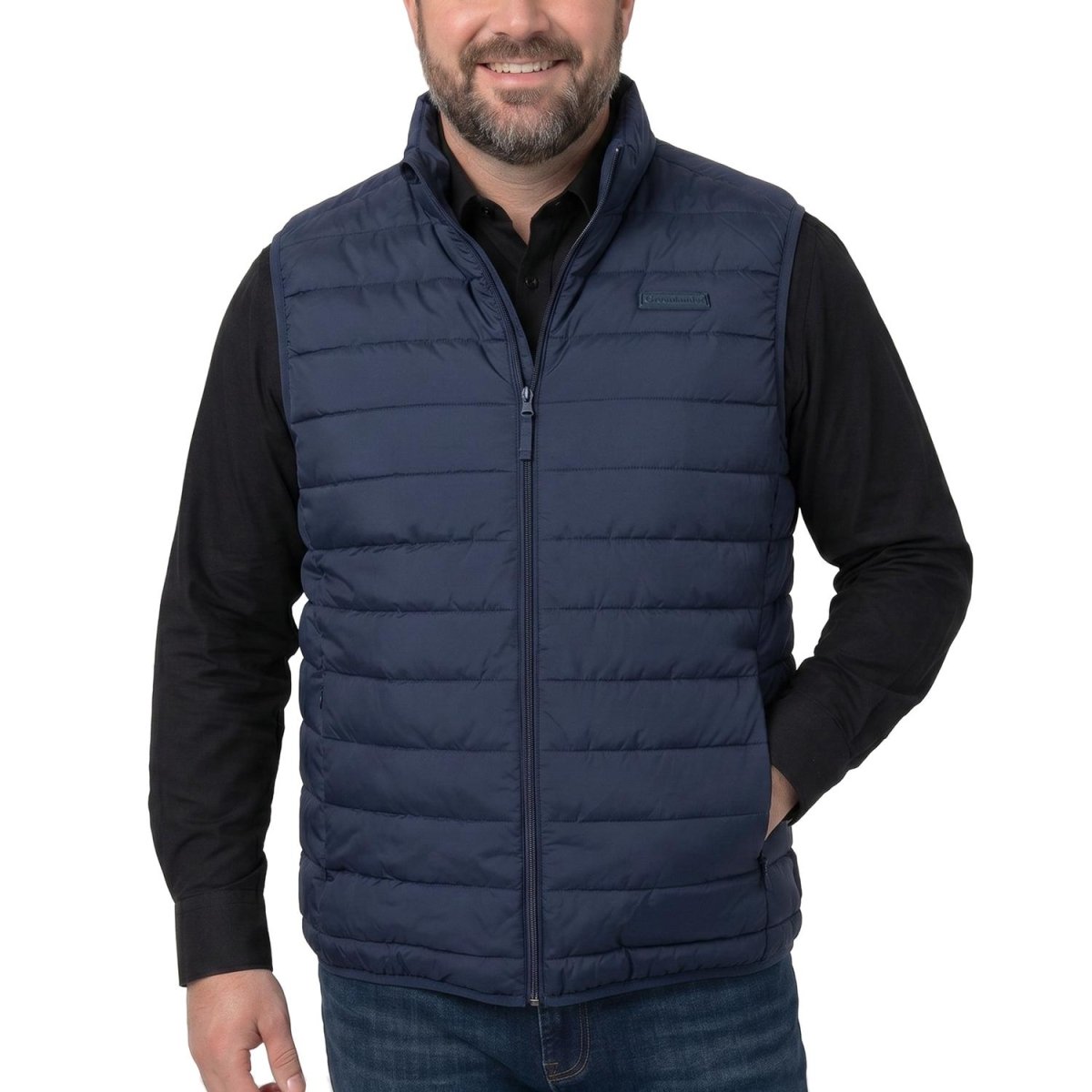 Chaleco capitonado plus size para hombre con bolsas ocultas a los costados Greenlander - Greenlander