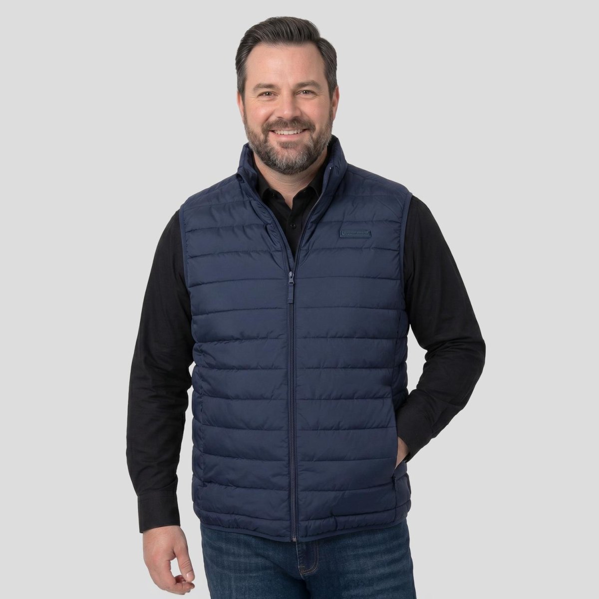 Chaleco capitonado plus size para hombre con bolsas ocultas a los costados Greenlander - Greenlander