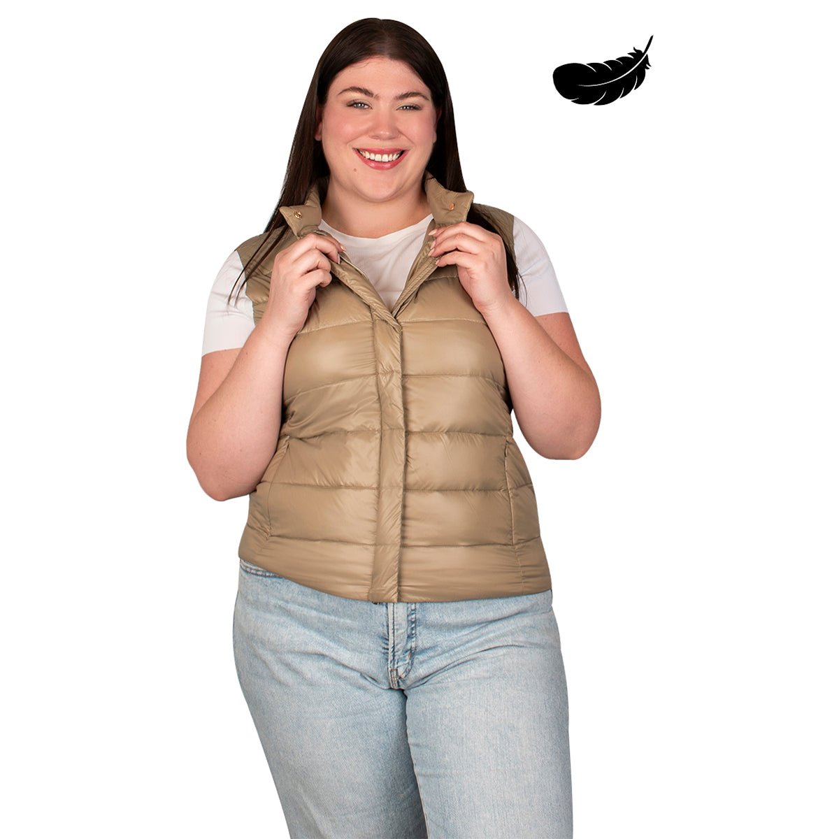 Chaleco De Pluma Ligera Mujer Plus Size - The Original Greenlander