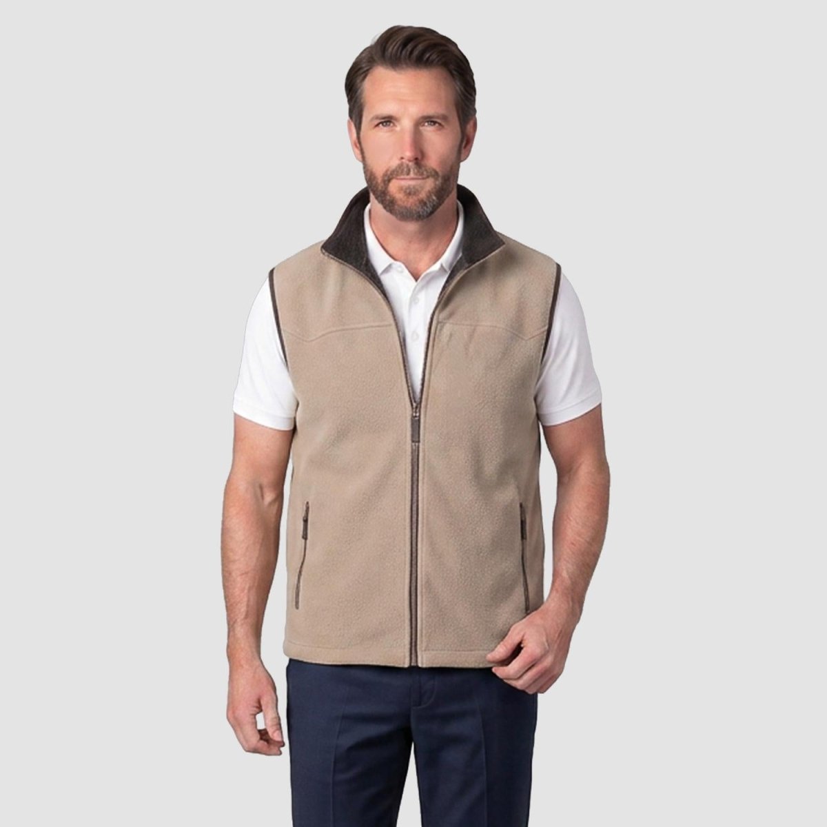 Chaleco fleece para hombre con bolsas a los costados y forro de fur Greenlander - Greenlander