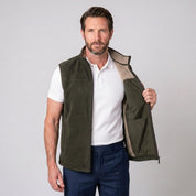 Chaleco fleece para hombre con bolsas a los costados y forro de fur Greenlander - Greenlander