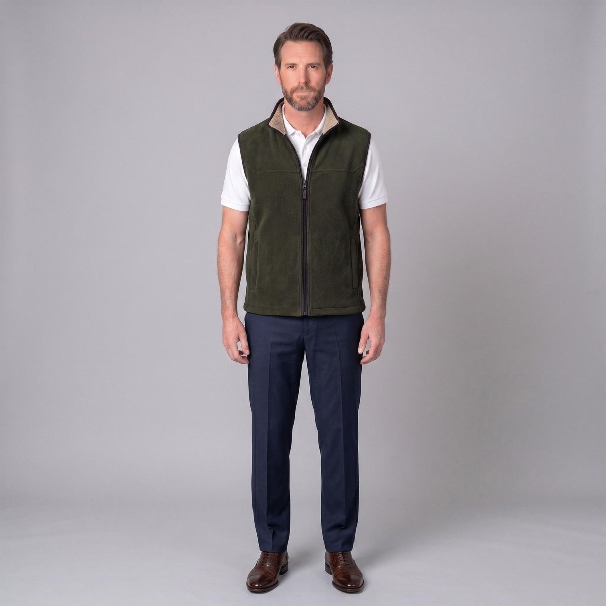 Chaleco fleece para hombre con bolsas a los costados y forro de fur Greenlander - Greenlander