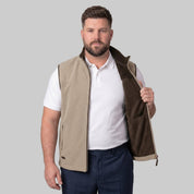 Chaleco fleece plus size para hombre con bolsas al costado y forro de fur Greenlander - Greenlander