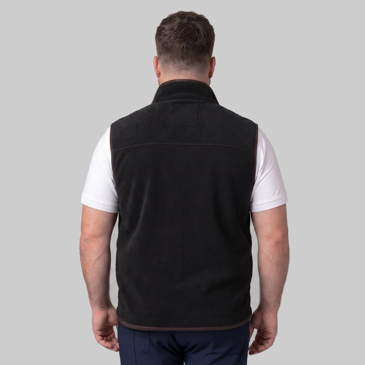 Chaleco fleece plus size para hombre con bolsas al costado y forro de fur Greenlander - Greenlander