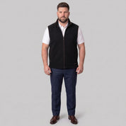 Chaleco fleece plus size para hombre con bolsas al costado y forro de fur Greenlander - Greenlander
