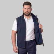Chaleco fleece plus size para hombre con bolsas al costado y forro de fur Greenlander - Greenlander
