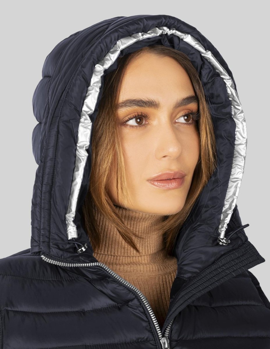 Chaleco largo capitonado para mujer con bolsos al costado Greenlander - Greenlander