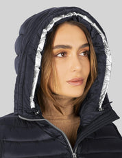 Chaleco largo capitonado para mujer con bolsos al costado Greenlander - Greenlander