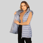 Chaleco largo capitonado para mujer con capucha desmontable Greenlander - Greenlander