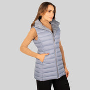 Chaleco largo capitonado para mujer con capucha desmontable Greenlander - Greenlander