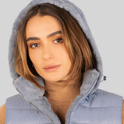 Chaleco largo capitonado para mujer con capucha desmontable Greenlander - Greenlander