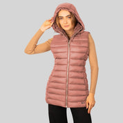 Chaleco largo capitonado para mujer con capucha desmontable Greenlander - Greenlander