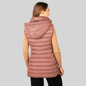 Chaleco largo capitonado para mujer con capucha desmontable Greenlander - Greenlander