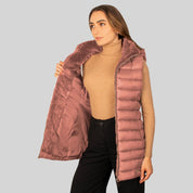 Chaleco largo capitonado para mujer con capucha desmontable Greenlander - Greenlander