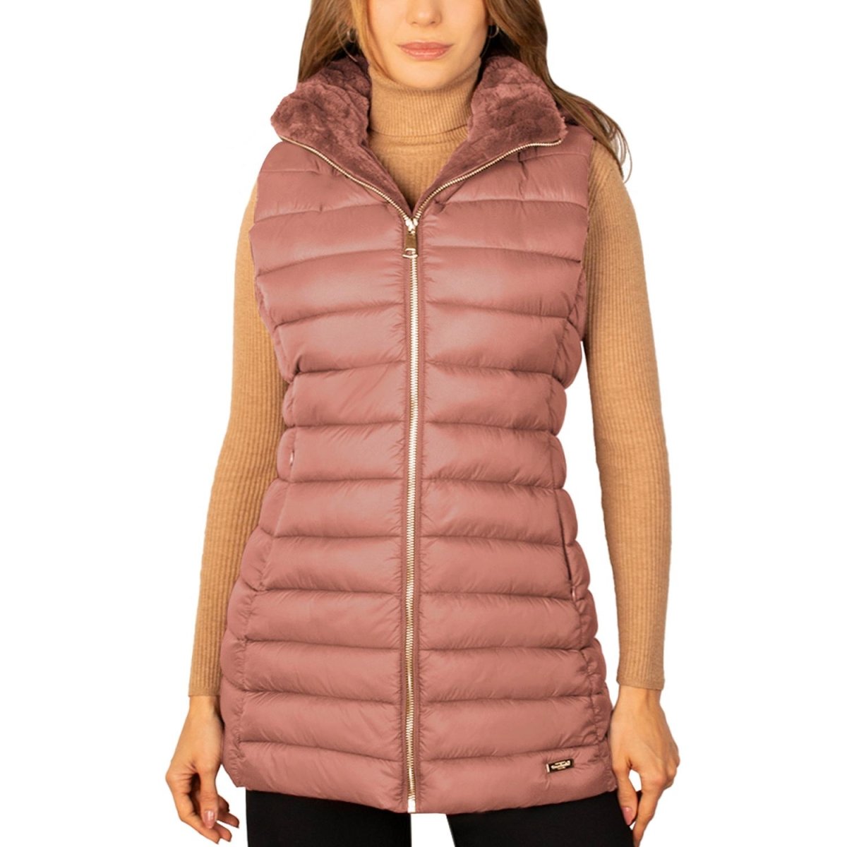 Chaleco largo capitonado para mujer con capucha desmontable Greenlander - Greenlander