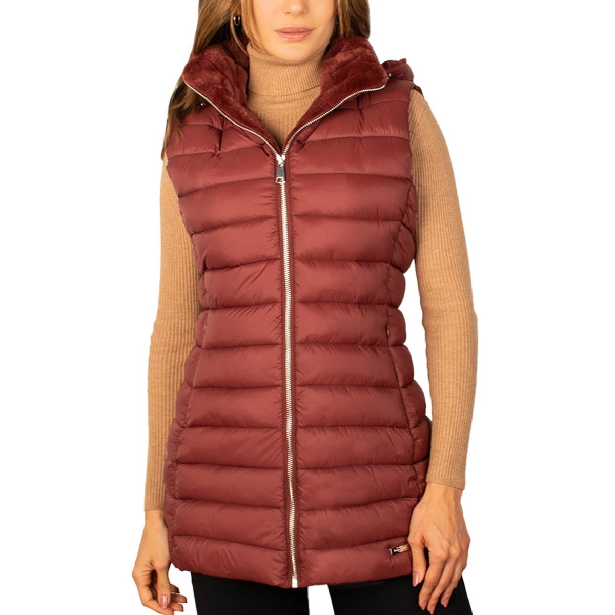 Chaleco largo capitonado para mujer con capucha desmontable Greenlander - Greenlander