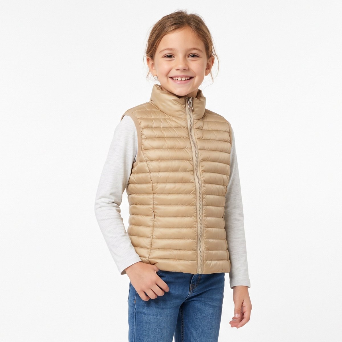 Chaleco Para Niña de Pluma Capitonado - Greenlander