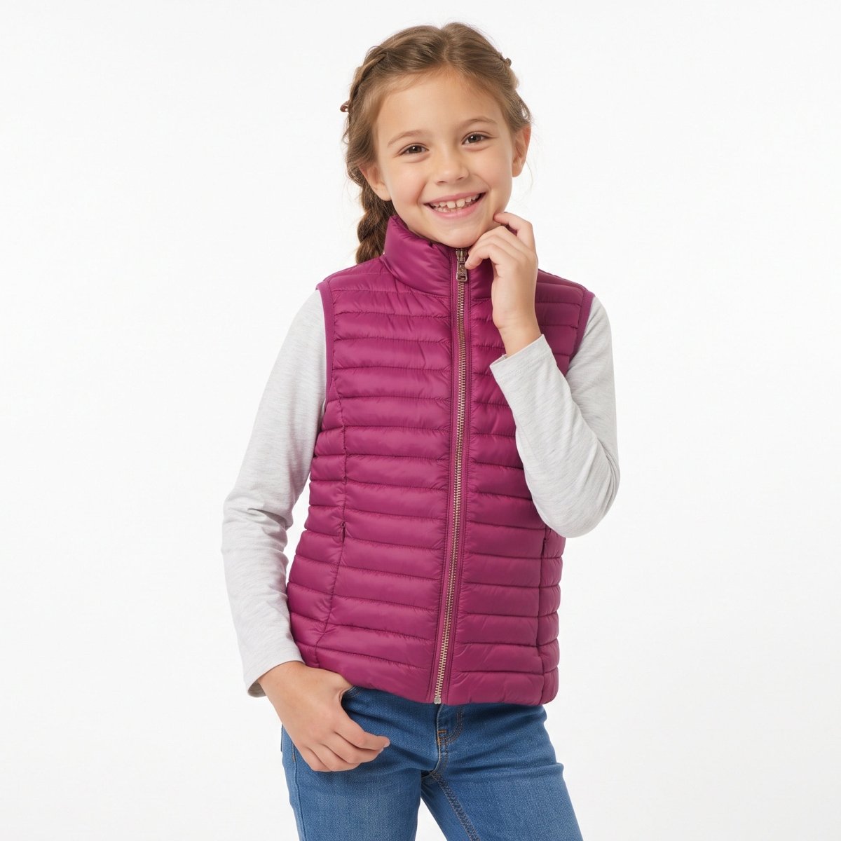Chaleco Para Niña de Pluma Capitonado - Greenlander