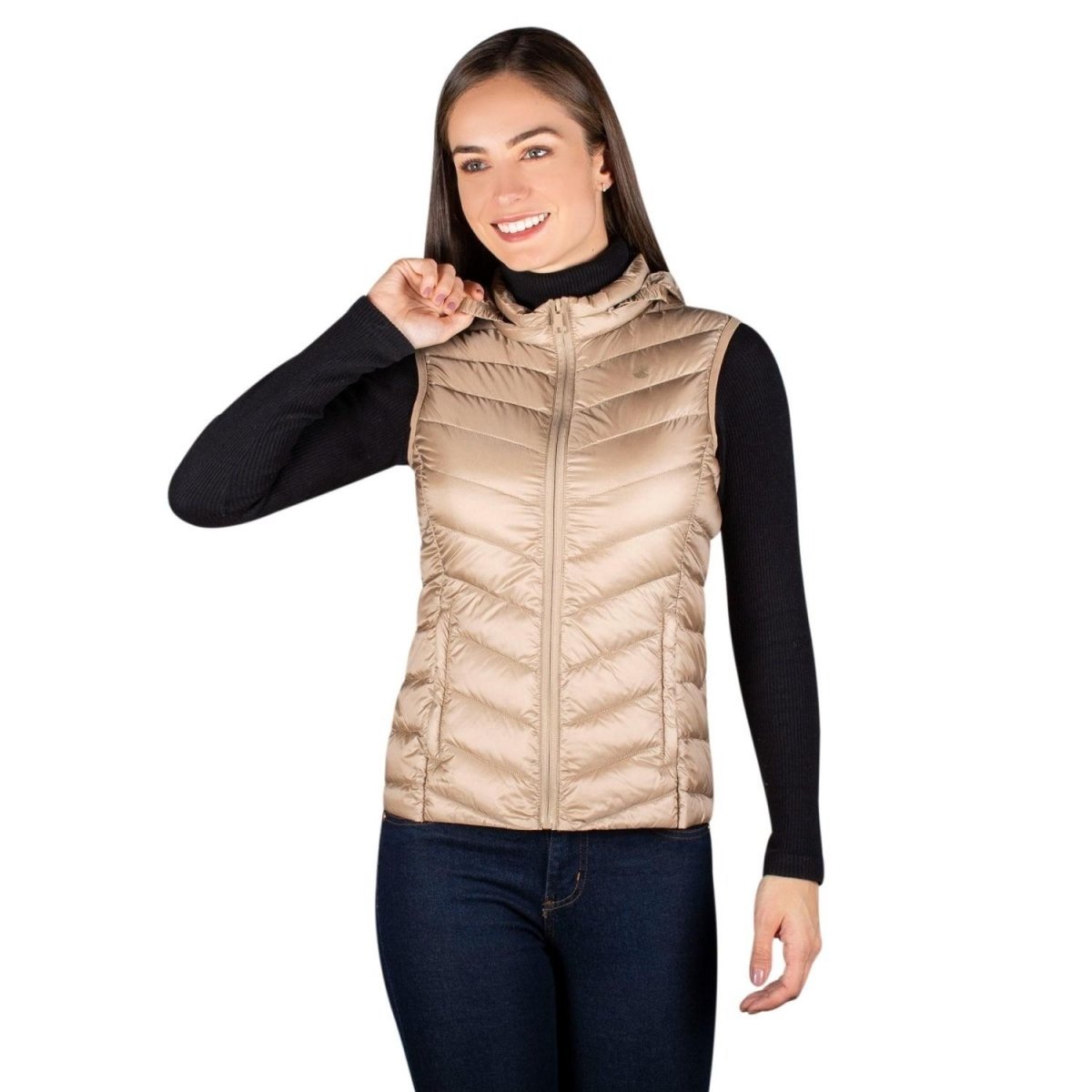 Chaleco Pluma Ligera con Gorro Mujer - Greenlander