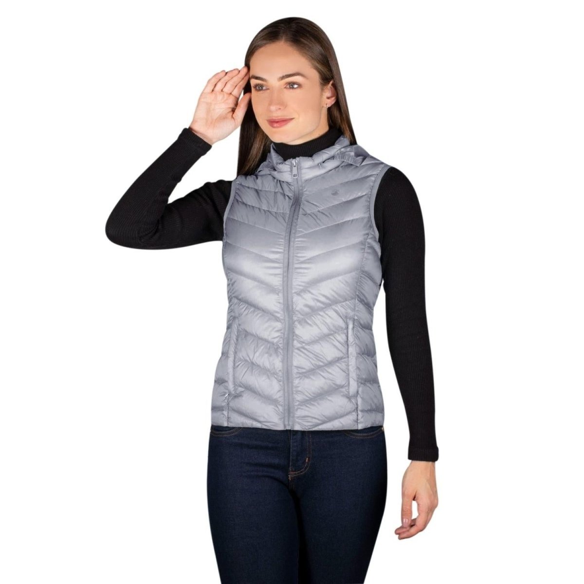 Chaleco Pluma Ligera con Gorro Mujer - Greenlander