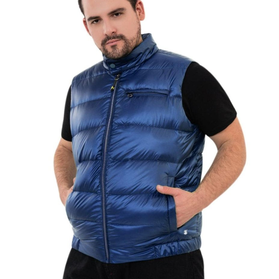 Chaleco Relleno De Pluma Hombre Plus Size - Greenlander