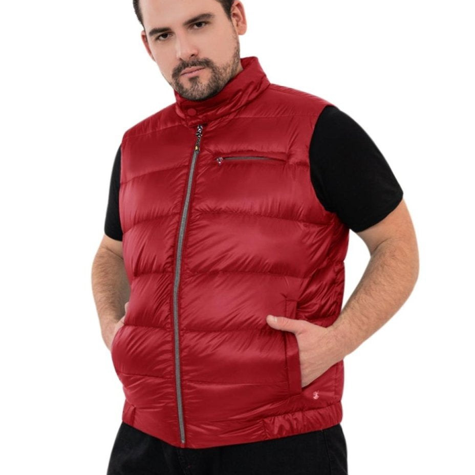Chaleco Relleno De Pluma Hombre Plus Size - Greenlander