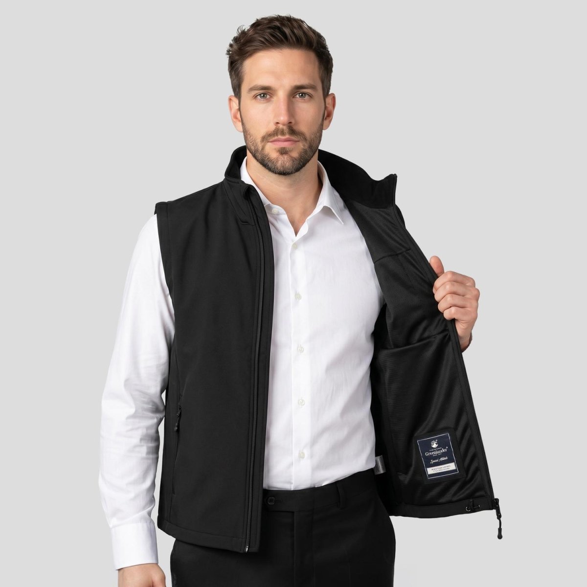 Chaleco softshell para hombre con bolsas al costado Greenlander - Greenlander